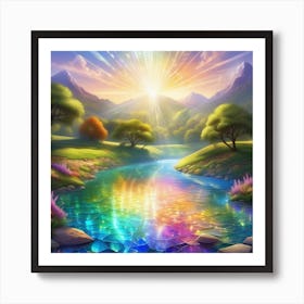 Rainbow River 6 Art Print