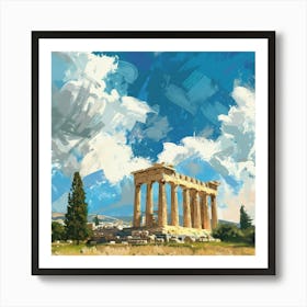 A Temple Of Olympian Zeus In Athens Expressive S 1720009638 2 Art Print