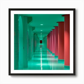 Hallway - Hallway Stock Videos & Royalty-Free Footage Art Print