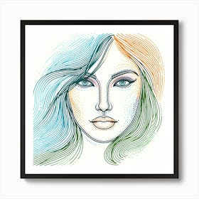 Woman's Face 5 Art Print