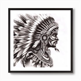 Indian Headdress Art Print