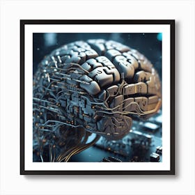 Artificial Intelligence Brain 60 Art Print