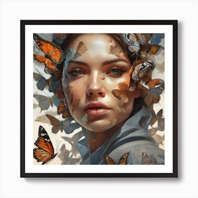 Butterfly Girl Art Print