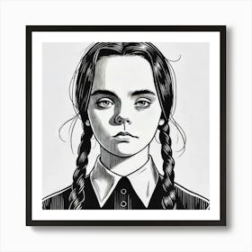 wednesday Addams Family Poster