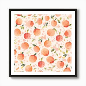 Peach Watercolor Art Print