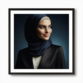 Muslim Woman In Hijab 7 Art Print