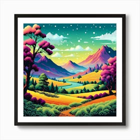 Pixel Dreamscape Art Print