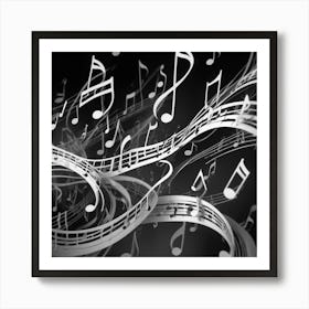 Black and White Abstract Art 302 Art Print