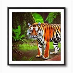 Tiger In The Jungle 2 Art Print