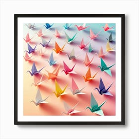 Origami Birds 1 Art Print