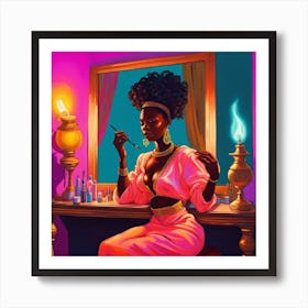 Sexy Black Woman Art Print
