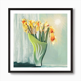 Daffodils Square Art Print