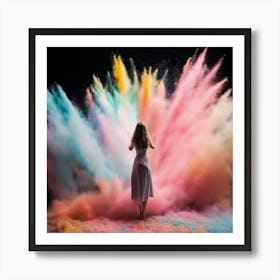 Colorful Powder Art Print