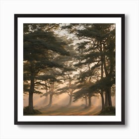 Sunrise In The Woods 1 Art Print