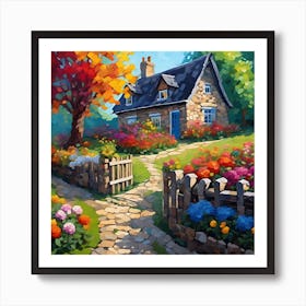 Garden Path in Late Summer Art Print