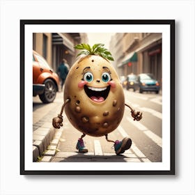 Potato On The Street Art Print