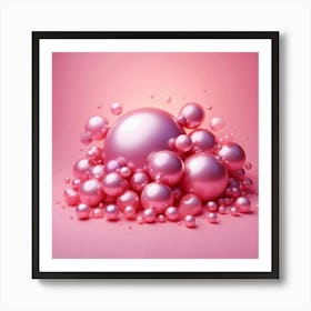Pink Spheres Art Print
