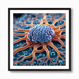 Neuron Surrounded By Water Art Print