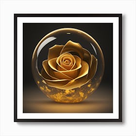 Golden Rose Art Print