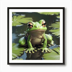 Cute Frog Art Print