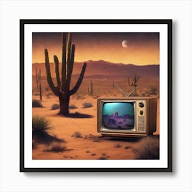 Desert TV Art Print