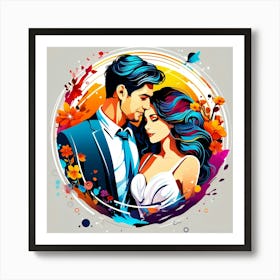 Creative Love And Relationship Illustration 64 Art Print