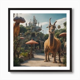 Surreal Zoo Inspired By Dali 1 Art Print