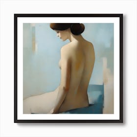 Nude Woman Abstract Painting of a Woman Art Print