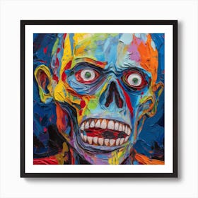 Skeleton Face Art Print