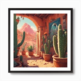 Cactus Garden 9 Art Print