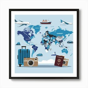 World Map Art Print