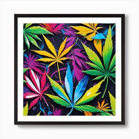 Marijuana Leaves - Marijuana Stock Videos & Royalty-Free Footage Art Print