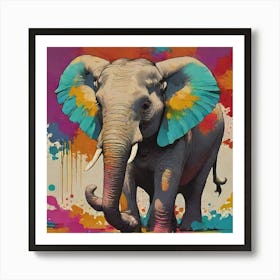 Elephant In Color Art Print