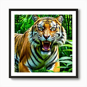 Tiger In The Jungle 2 Art Print