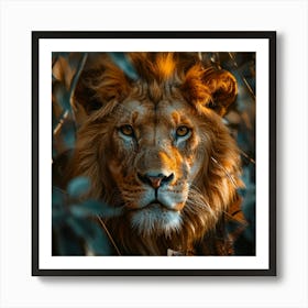 Lion In The Forest Art Print