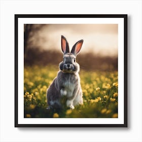 Rabbit In The Meadow Art Print