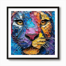 Colourful Lion Art Print