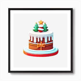 Christmas Cake 3 Art Print