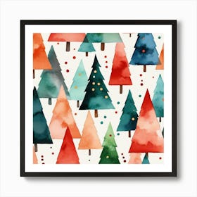 Christmas Trees Art Print