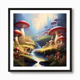 Mushrooms Art Print