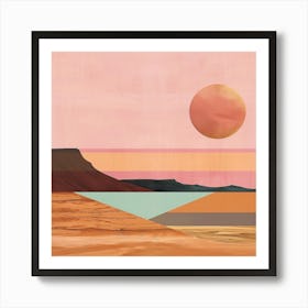 Sunset In The Desert 1 Art Print