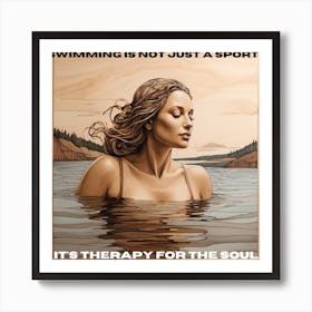 Swimming Is Not Just A Sport It'S Therapy For The Soul Art Print
