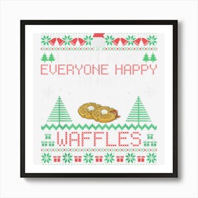 Gift For Waffle Lover Waffle Ugly Christmas Art Print