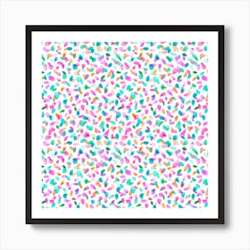 Flower Petals Pink Square Art Print