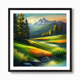 Landscape Painting 219 Art Print