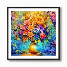 Bouquet Of Flowers Art Print