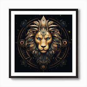 Golden Leo Art Print