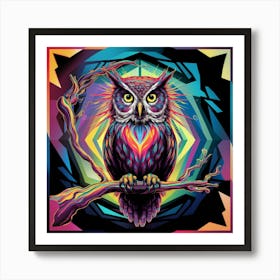 Psy Owl 1 Art Print