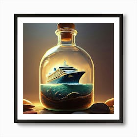 Ship In A Bottle 14 Art Print