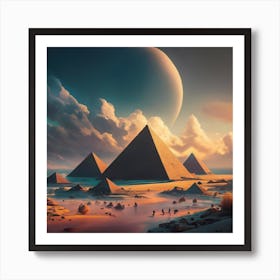 Pyramids Of Giza Art Print